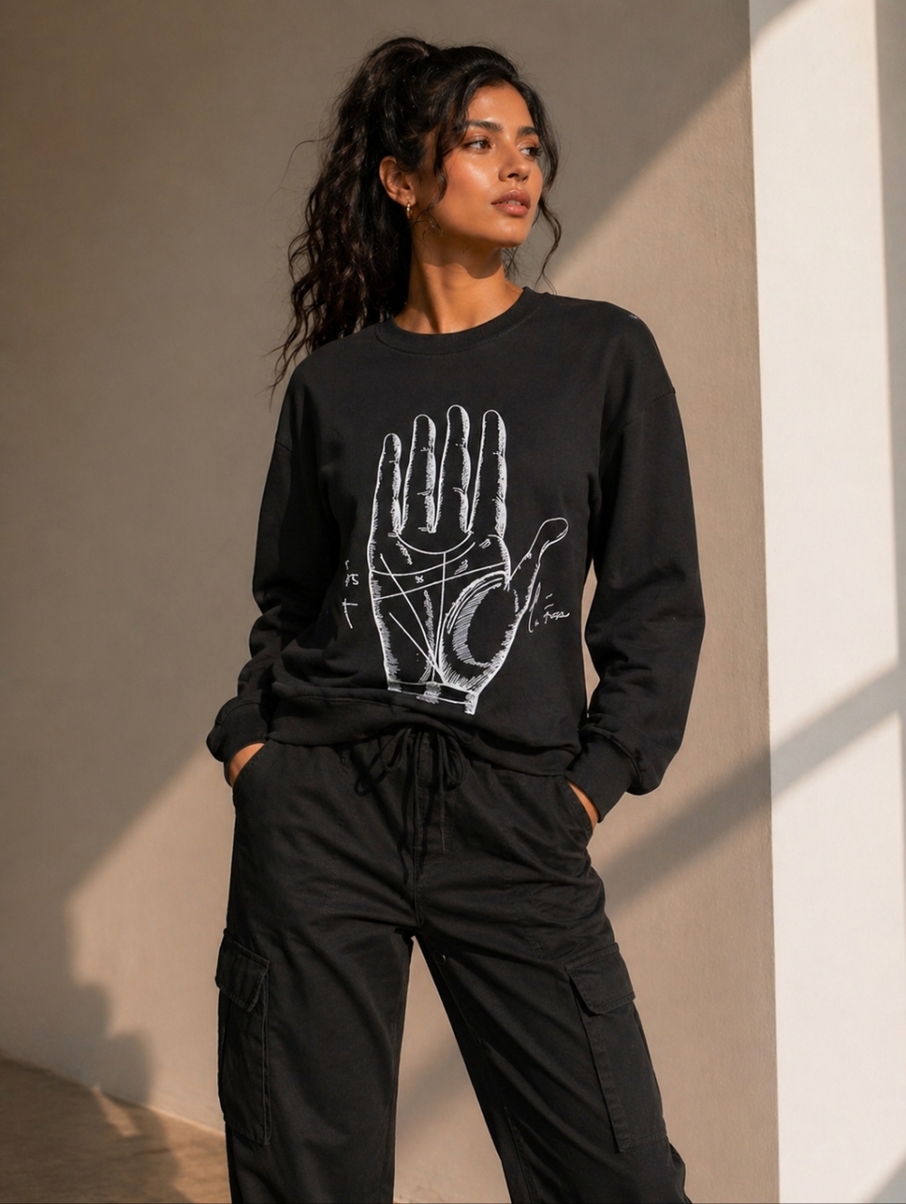 La Detresse Palm Future  Long Sleeve Pullover